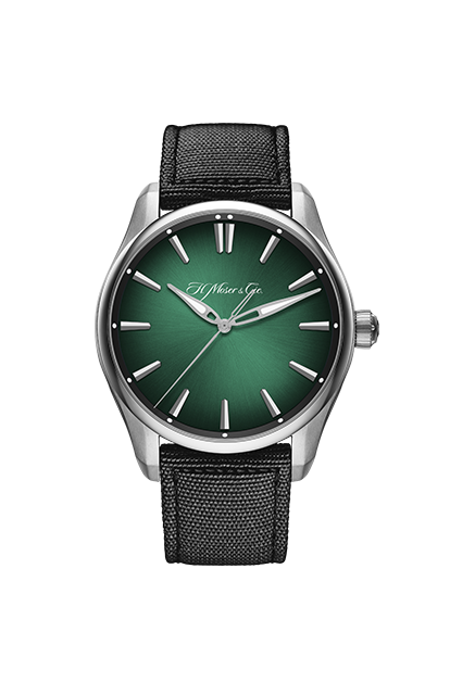 H. Moser Cie. Pioneer Centre Seconds Steel and Cosmic Green