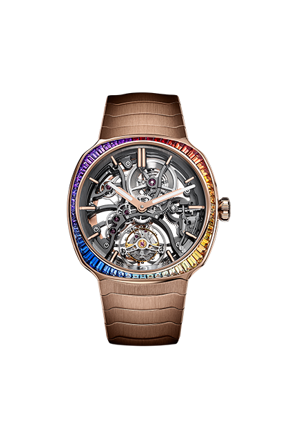 Streamliner Tourbillon Skeleton Rainbow in 5N red gold - soldier