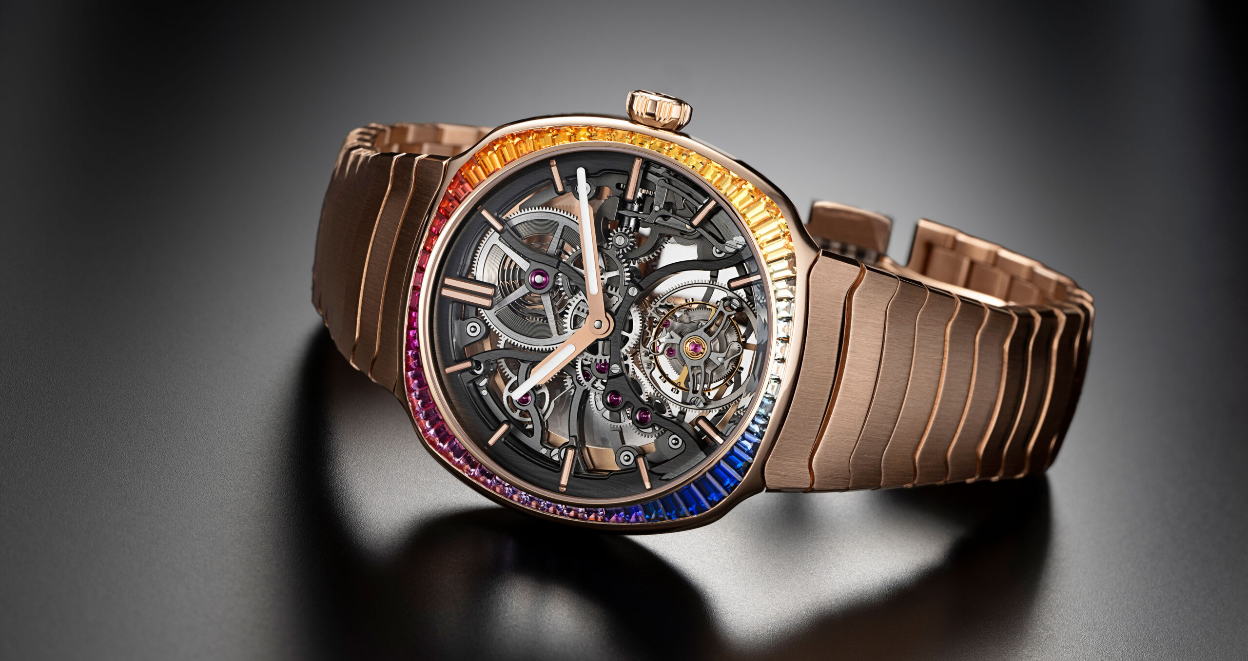 Streamliner Tourbillon Skeleton Rainbow in 5N red gold - video