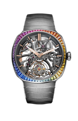 Streamliner Tourbillon Skeleton Rainbow in steel - soldier