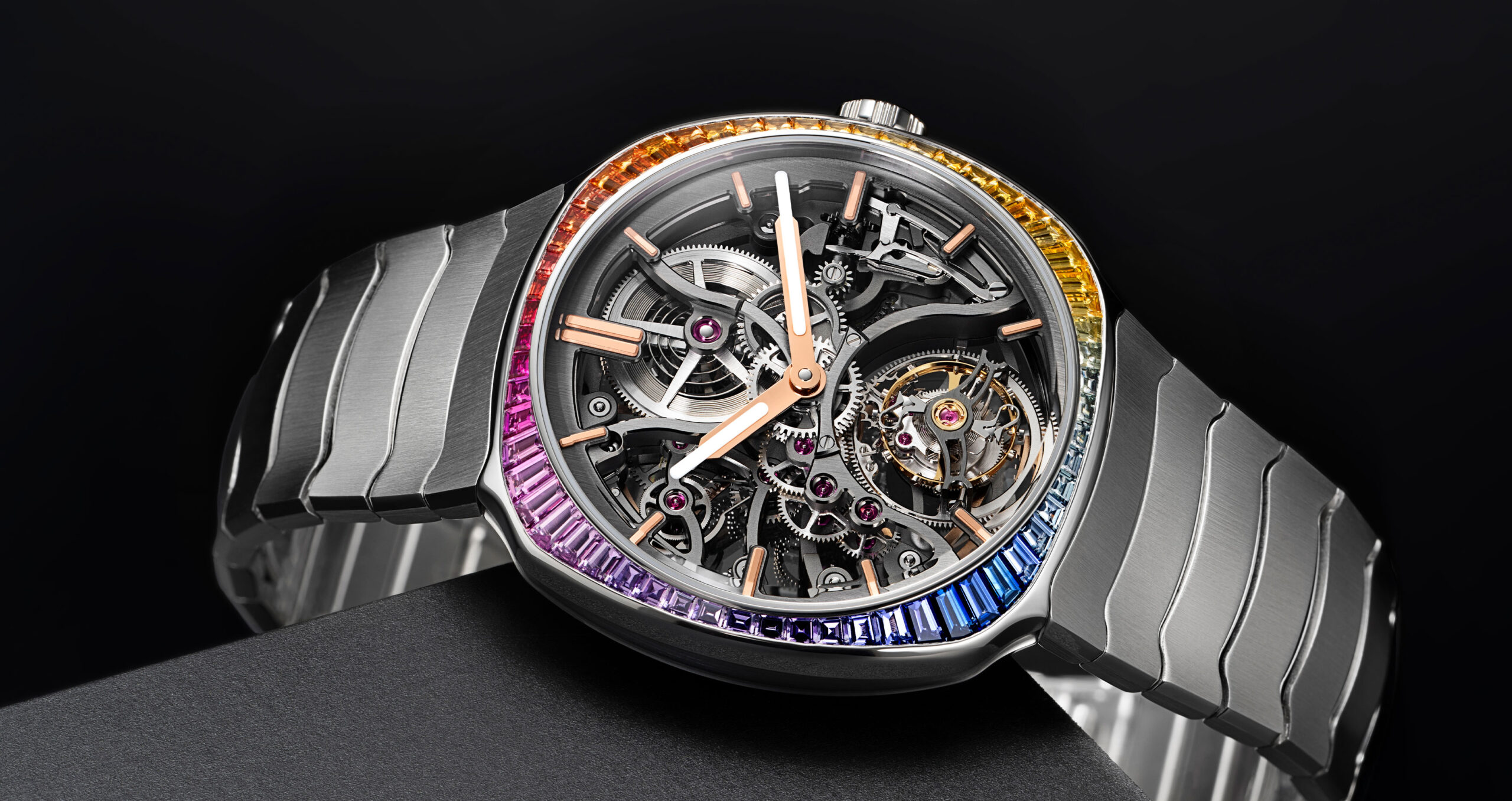 Streamliner Tourbillon Skeleton Rainbow in steel - video